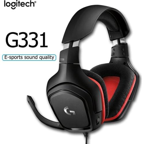 Logitech G331 head-mounted wired gaming gaming headset with microphone for desktop computers