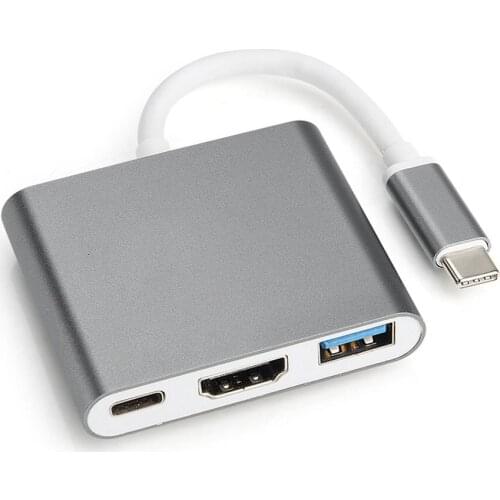 3 in 1 Type-C To HDMI Hub adapte Cable Converter For Apple Macbook USB 3.1 Thunderbolt 3 Type-C Switch To HDMI 4K Hub 1080P