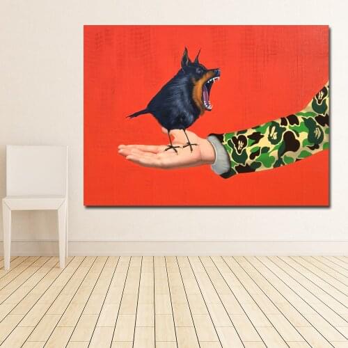Bird In Hand Canvas Painting Figure Abstract Posters and Prints Cuadros Wall Art Pictures for Living Room Home Decor Unframed