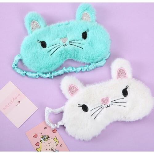 Sweet Soft 3D Cat Ear Sleep Mask Natural Sleeping Eye Mask Fashion Eyeshade Cover Shade Eye Patch Women Girl Travel Blindfold