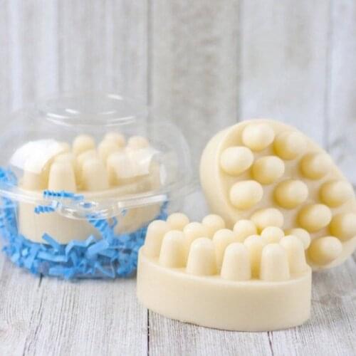 4 Grids Reusable Durable Silicone Soap Mold Safety Non-Stick Soap Form for Massage Therapy Soap Bar Cake Jelly Mold