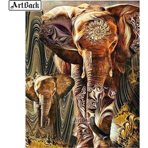 Needlework kit diamond painting elephant 5d full square / round diamond mosaic animal 3d resin diamond embroidery 70x90cm
