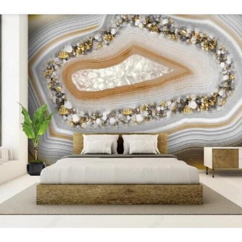 Papel de parede microcrystalline marble pattern agate slice background wall 3d wallpaper,bedroom KTV bar mural wall decor