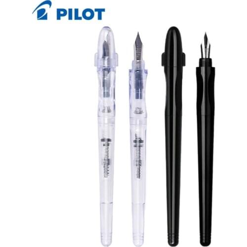 Pilot Luxury Transparent Penmanship Fountain/Calligraphy Pen Ergo Grip Extra Fine NibClear/Black Marker Japanese Pen for Student