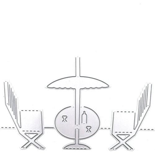 Julyarts Umbrella Chair Cutting Dies 2021 Mold For DIY Scrapbooking Album Decorative Paper Cards Craft Engraving Die Cuts