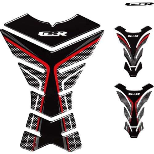 Motorcycle Fuel Tank Gasket Protective Shell for Suzuki GSR250 GSR400 GSR600 GSR750 GSR, Carbon Look, 3D Rubber