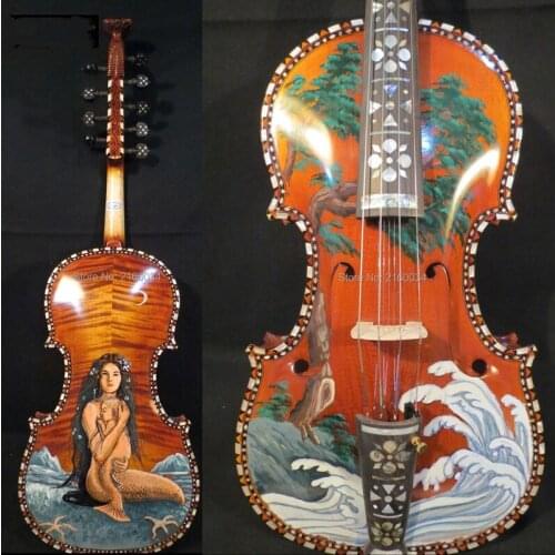Deluxe fancy Norwegian fiddle sea-maid 16" viola (4*5) of concert