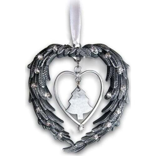Christmas Tag Pendant Ornaments In Our Hearts At Christmas Christmas Memorial Angel Wing Decoration Pendant Decor