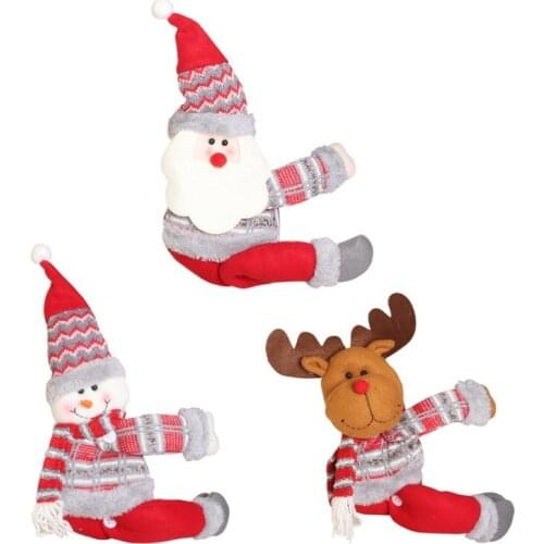 Christmas Curtain Buckle Santa Snowman Curtain Tieback Holdback Fastener Buckle Clamp Window Decoration Xmas Ornament Home Décor