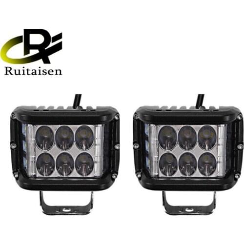 Ruitaisen 4'' 45W Alloy Side Shooter LED Work Light Pods Combo Beam Driving Strobe Lamp White Amber For Trucks Tractor Jeep Cars