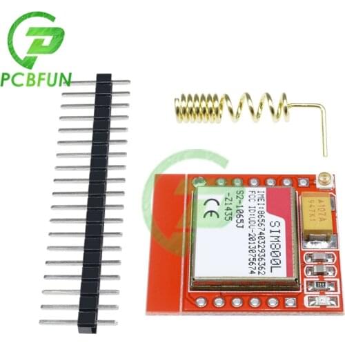 Smallest SIM800L GPRS GSM Module MicroSIM Card Core Board Quad-band TTL Serial Port C52 SIM800 with Antenna 3.7V-4.2V MAX232