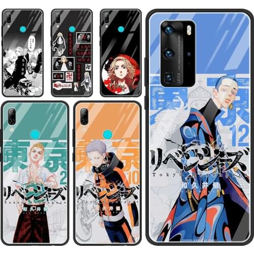 Glass Case For Huawei P30 P40 P20 P10 Lite Pro Plus P Smart 2019 2020 2021 Silicon Back Shell Tokyo revengers Anime
