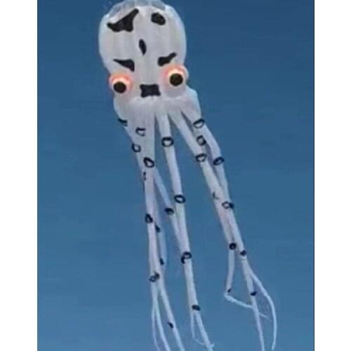 Outdoor octopus soft kite Single line kite rainbow inflatable show kite wind sock Outdoor children games fluger wind pointer