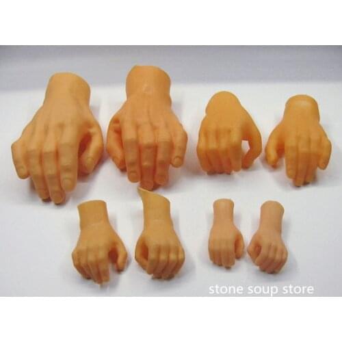 1 Pair High-quality 3D Vinyl Simulation Hand Santa Claus Accessories Christmas Decorations Diy Ornament Craft