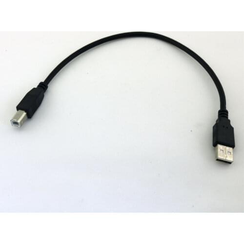1pcs High Speed USB 2.0 A Male To B Male Printer Scanner Cable Cord Black 30cm 1FT