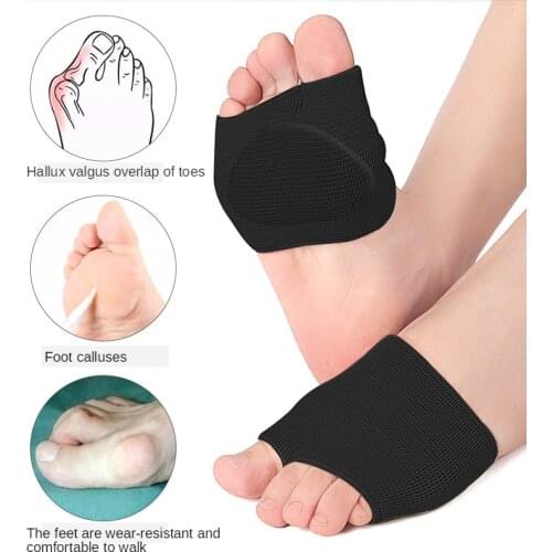 2pieces=1pair Threaded Forefoot Thickening Pad Thumb Valgus Straighten Super Soft Non-Slip High Heel Cushion Orthopedic Goods