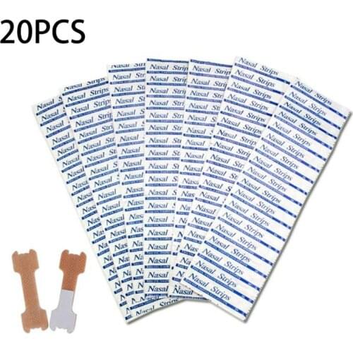 20pcs/box Nasal Strips Sleep Better Breathe Smoothly Anti-snoring Nasal Patch E65F