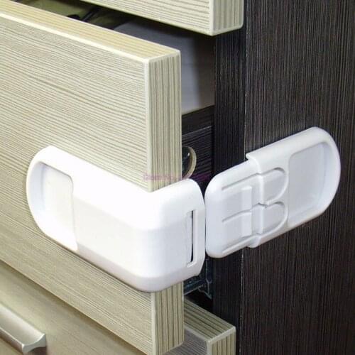 200pcs Drawer lock for children Safety lock baby door Safety buckle Prevent open drawer cabinets Anti pinch hand protect