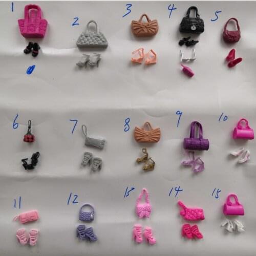 30cm doll Styles Doll Bags Accessories Toy Colorized Fashion Morden Bags For Barbie bratz licca blyth Doll parts Birthday Gift