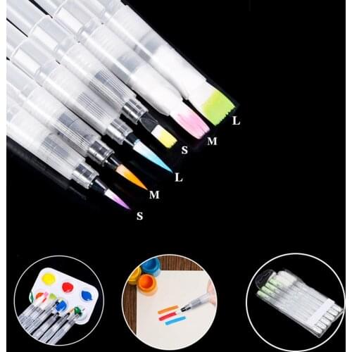 6PC Refillable Paint Brush Water Color Brush Watercolor Brushes Ink Pen For Painting Watercolor DrawingPaintbrush Art Supplies