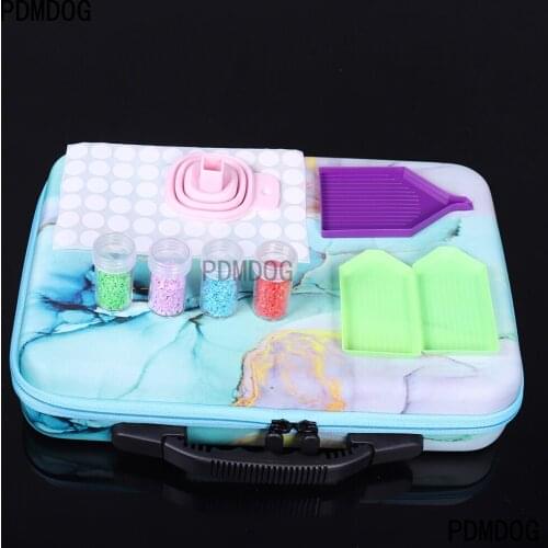 60/70/80/120 Bottles Diamond Painting Tools Holder Hand Bag Accessories Stone Mosaic Container Gold Silver Storage Box