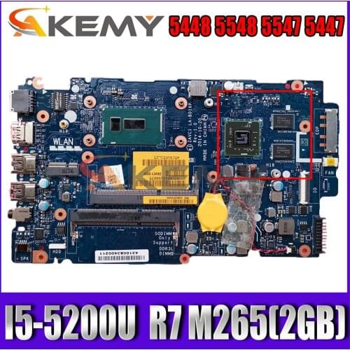 Brand NEW I5-5200U FOR Dell Inspiron 5547 5447 5448 5548 Laptop Motherboard LA-B016P R7 M265(2GB) CN-028R71 28R71 Mainboard