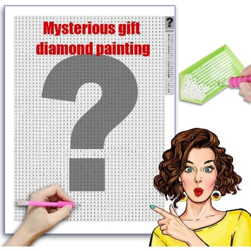 QIZITENG Photo Customized Mysterious Diamond Painting 5D DIY Rhinestone Picture Diamond Embroidery 3D Cross Stitch Surprise Gift