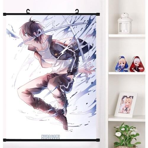 Anime Noragami YABOKU Iki Hiyori Yukine Nora Wall Scroll Mural Poster Wall Hanging Poster Otaku Home Decor Collection Art