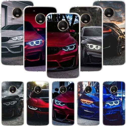 Blue Red Car M3 M4 Phone Case For Motorola Moto G9 G8 G7 G6 G5 E6 E5 E4 Plus Play Power One Action Macro Coque Cover Capa
