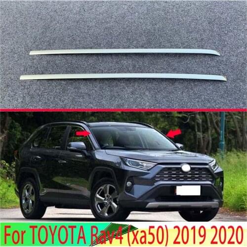 For TOYOTA Rav4 (xa50) 2019 2020 Decorate Accessories Stainless steel front windshield bright trim
