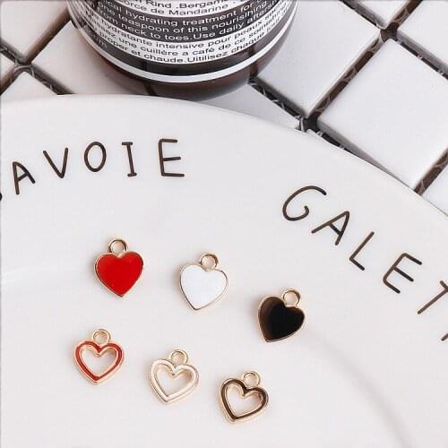 DIY handmade jewelry accessories alloy hollow earrings bracelet love Korean Love Pendant