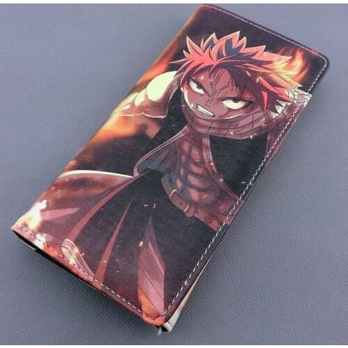 Long style PU wallet with colorful printing of Anime FAIRY TAIL Natsu Dragneel