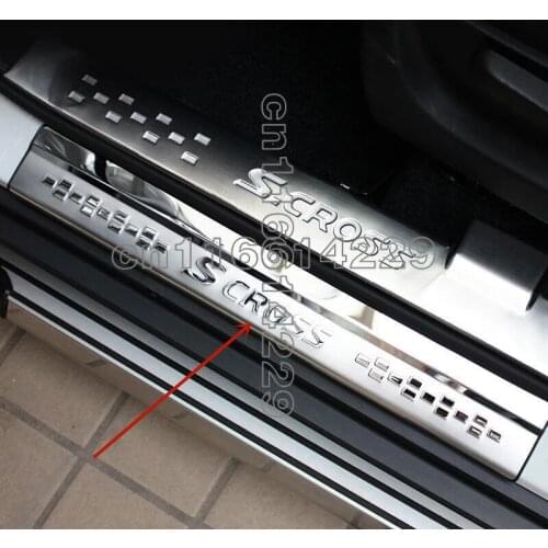 For Suzuki SX4 S-Cross S Cross 2013-2016 2017 2018 2019 2020 Stainless Steel Boutique Side Scuff Plate/Door Sill Door Sill