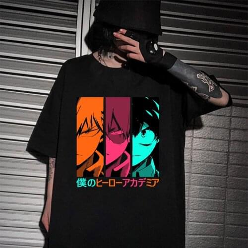 Japanese Anime My Hero Academia T Shirt Boku No Hero Academia Cartoon T-shirt Graphic Tees Unisex