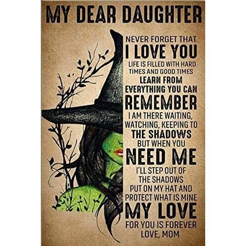 Metal Sign Witch Mom Never Forget That Tin Sign Bar Home New Year Sign The Best Gift for Parents, So That