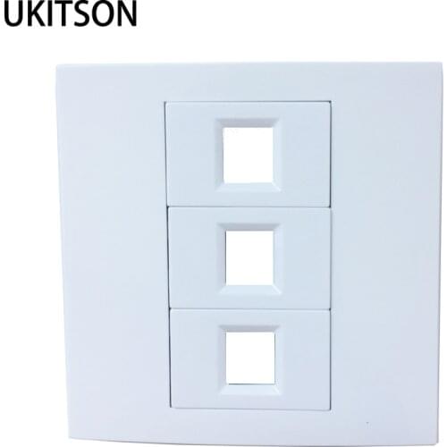 86mm Wall Panel Plate With 3 Keystone Insert Ports