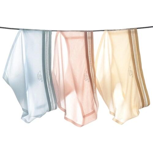 Underwear Low-waist Womens Briefs Mesh Breathable Seamless Ice Silk One-piece Briefs Panties Ultra-thin Summer