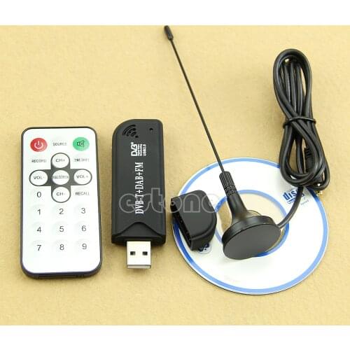 New RTL2832U USB2.0 Digital DVB-T SDR+DAB+FM HDTV TV Tuner Receiver Stick