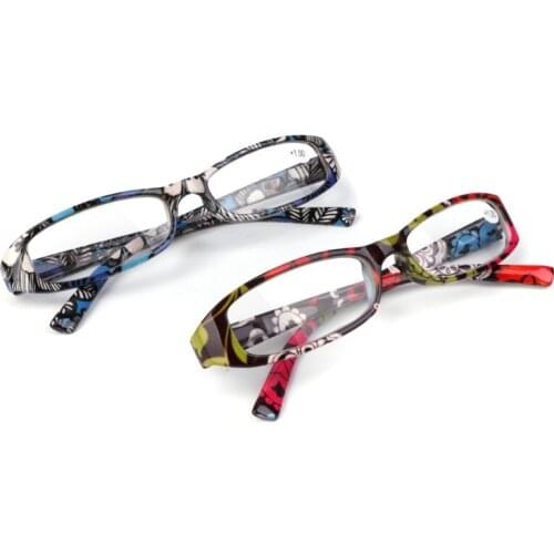 Striped Reading Glasses Resin Lens Presbyopic Eyeglasses Full Frame Eyewear With Bag +1.0~+4.0 Dropshipping