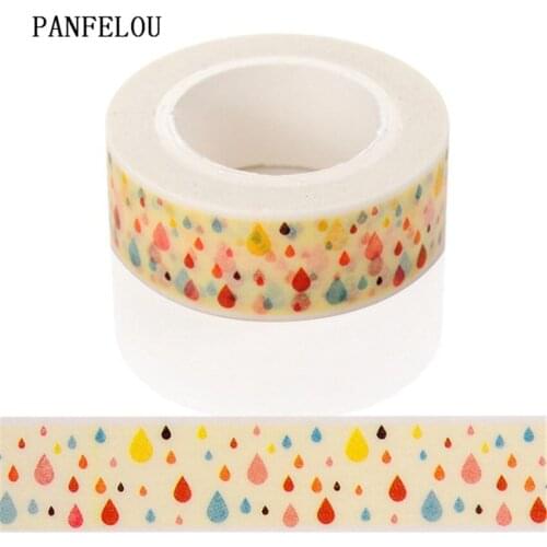 PANFELOU 1.5CMx10M raindrops Dividing Stickers border masking adhesive paper washi tape DIY Scrapbooking Hand account