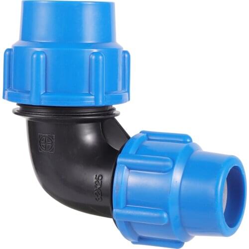 Plastic PE Water Pipe Quick Connector 25-20/32-25mm 90 Degree Elbow Reducing Fast Joint PE PVC Pipe Fitting Irrigation Supplies