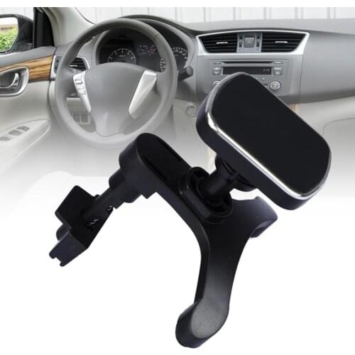 Portable Phone Holder Air Vent Holder Square Magnet Spring Clip Black Car Phone Mount for GPS for BMW/Honda/Toyota/Hyundai/etc