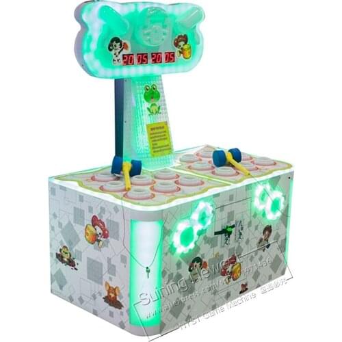 2 Players Amusement Entertainment Game Center Coin Operated Hammer Hitting Mouse Rats Kids Arcade Game Machine For Malls