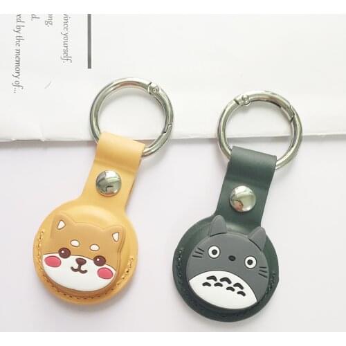 Luxury leather case For AirTag case cartoon Protection Anti-lost Protective Case for Air Tags Locator Tracker Cover AirTag case