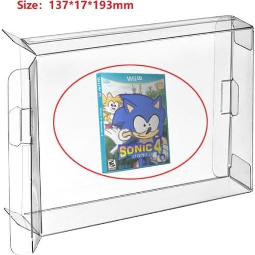 Ruitroliker 80Pcs Clear Protection Box Cartridge Case Sleeve for Wii U Box Games