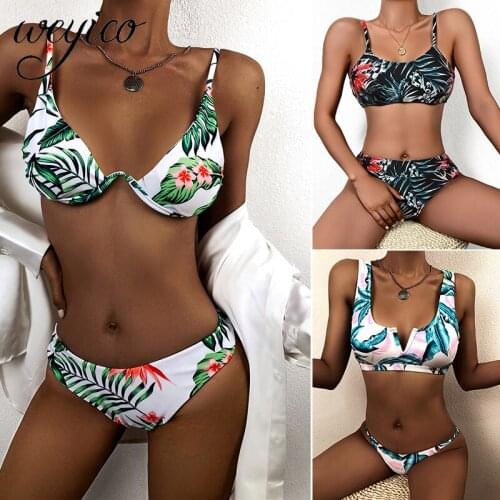 Sexy Print Bikini Set For Women Swimsuit High Waist Bathing Suit Bather Brazilian Bodysuit Female Beachwear Biquini Swimwear