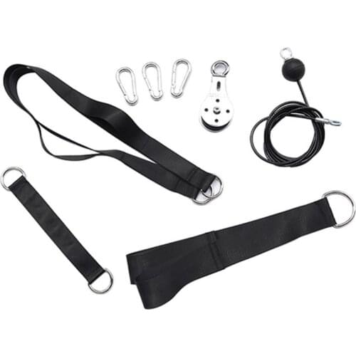 Pulley System Triceps Training Equipment Set Sturdy Multi-function Fitness Exerciser Workout Cable Machine Attachments for Gym