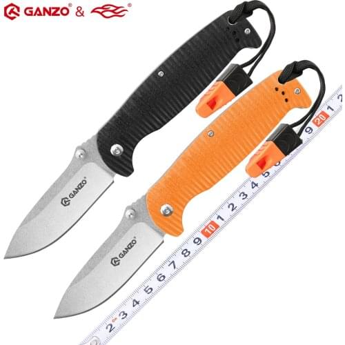 Ganzo G7412 G7412P Firebird F7412 F7412P 58-60HRC 440C G10 or Carbon Fiber Handle Folding Knife Outdoor Survival Camping Pocket