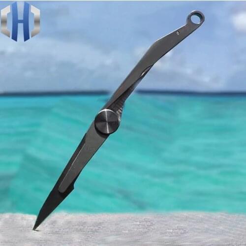 Titanium Alloy Folding Utility Knife Surgical Blade EDC Portable Outdoor Rescue Single Hand Opening And Closing Short Mini Knife