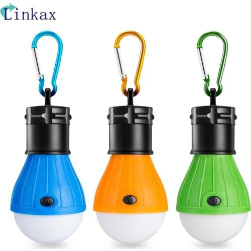 LED Tent Hanging Lamp AAA Batteries Outdoor SOS Emergency Carabiner Bulb Light Emergency Light Lantern Hiking Energy Saving Lamp